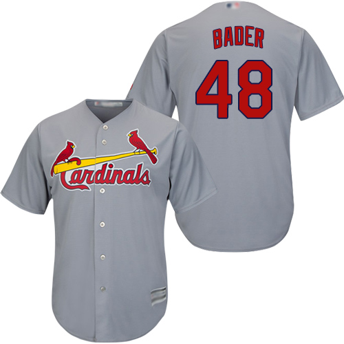 Cardinals #48 Harrison Bader Grey Cool Base Stitched Youth MLB Jersey Cardinals #48 Harrison Bader Grey Cool Base Stitched Youth MLB Jersey