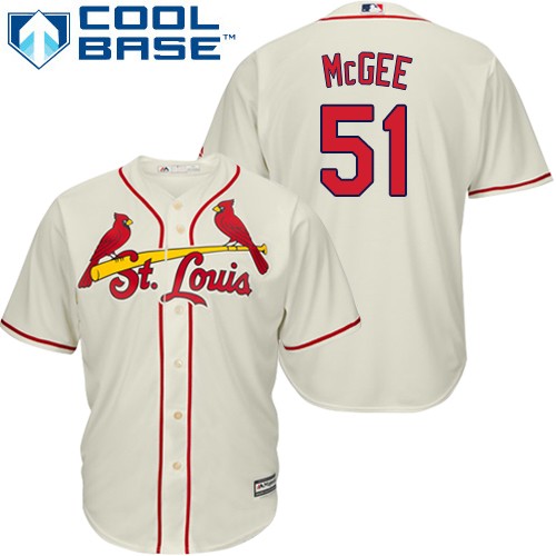Cardinals #51 Willie McGee Cream Cool Base Stitched Youth MLB Jersey Cardinals #51 Willie McGee Cream Cool Base Stitched Youth MLB Jersey