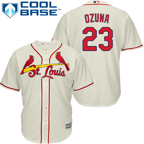 Cardinals #23 Marcell Ozuna Cream Cool Base Stitched Youth MLB Jersey Cardinals #23 Marcell Ozuna Cream Cool Base Stitched Youth MLB Jersey