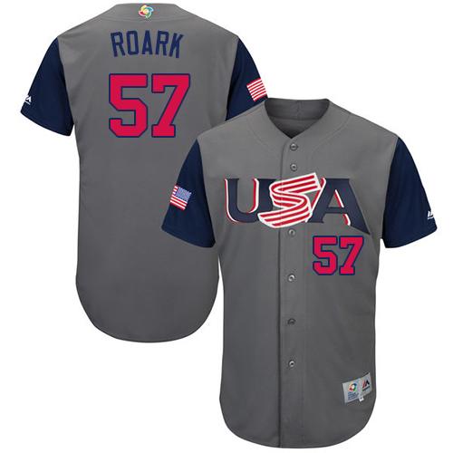 Team USA #57 Tanner Roark Gray 2017 World MLB Classic Authentic Stitched Youth MLB Jersey Team USA #57 Tanner Roark Gray 2017 World MLB Classic Authentic Stitched Youth MLB Jersey