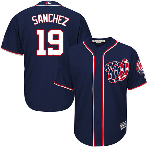 Nationals #19 Anibal Sanchez Navy Blue New Cool Base Stitched Youth MLB Jersey Nationals #19 Anibal Sanchez Navy Blue New Cool Base Stitched Youth MLB Jersey
