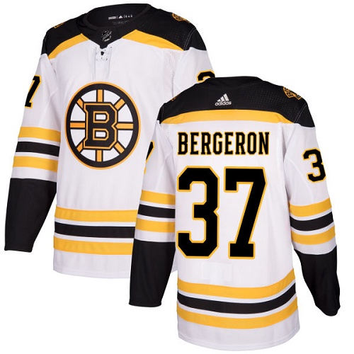 Adidas Bruins #37 Patrice Bergeron White Road Authentic Youth Stitched NHL Jersey Adidas Bruins #37 Patrice Bergeron White Road Authentic Youth Stitched NHL Jersey