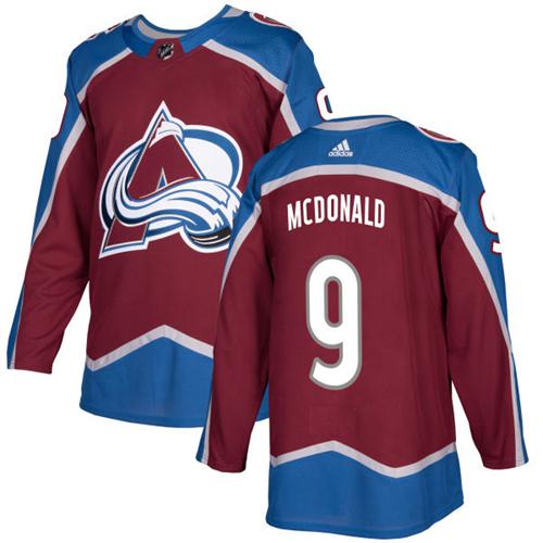 Adidas Avalanche #9 Lanny McDonald Burgundy Home Authentic Stitched Youth NHL Jersey Adidas Avalanche #9 Lanny McDonald Burgundy Home Authentic Stitched Youth NHL Jersey
