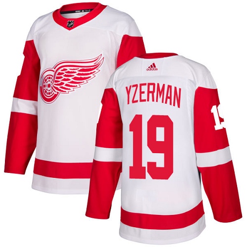 Adidas Red Wings #19 Steve Yzerman White Road Authentic Stitched Youth NHL Jersey Adidas Red Wings #19 Steve Yzerman White Road Authentic Stitched Youth NHL Jersey