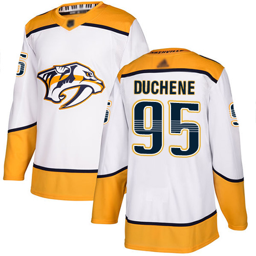Adidas Predators #95 Matt Duchene White Road Authentic Stitched Youth NHL Jersey Adidas Predators #95 Matt Duchene White Road Authentic Stitched Youth NHL Jersey