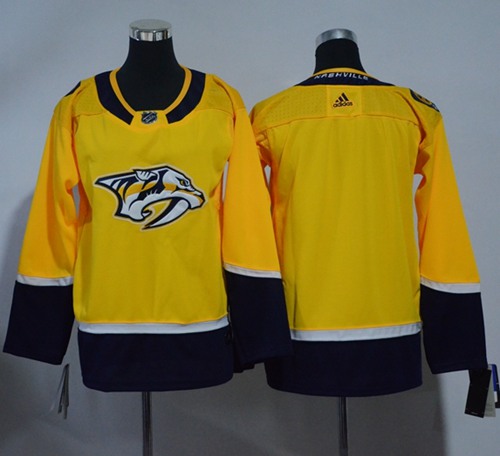Adidas Predators Blank Yellow Home Authentic Stitched Youth NHL Jersey Adidas Predators Blank Yellow Home Authentic Stitched Youth NHL Jersey