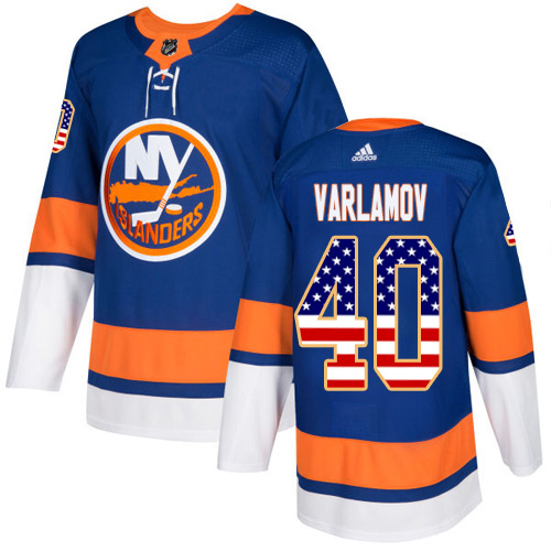 Adidas Islanders #40 Semyon Varlamov Royal Blue Home Authentic USA Flag Stitched Youth NHL Jersey Adidas Islanders #40 Semyon Varlamov Royal Blue Home Authentic USA Flag Stitched Youth NHL Jersey