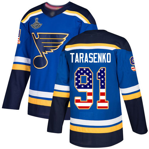 Adidas Blues #91 Vladimir Tarasenko Blue Home Authentic USA Flag Stanley Cup Champions Stitched Youth NHL Jersey Adidas Blues #91 Vladimir Tarasenko Blue Home Authentic USA Flag Stanley Cup Champions Stitched Youth NHL Jersey