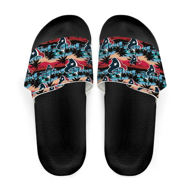 Men's Houston Texans Beach Adjustable Slides Non-Slip Slippers/Sandals/Shoes 003