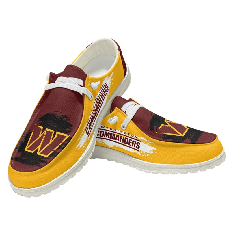 Men's Washington Commanders Loafers Lace Up Shoes 002 (Pls check description for details)