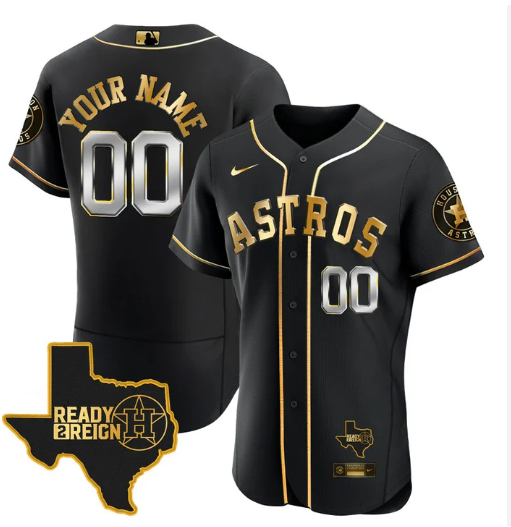 Men's Houston Astros ACTIVE PLAYER Custom Black Cactus Jack Patch Vapor Premier Limited Stitched Baseball Jersey Men's Houston Astros ACTIVE PLAYER Custom Black Cactus Jack Patch Vapor Premier Limited Stitched Baseball Jersey