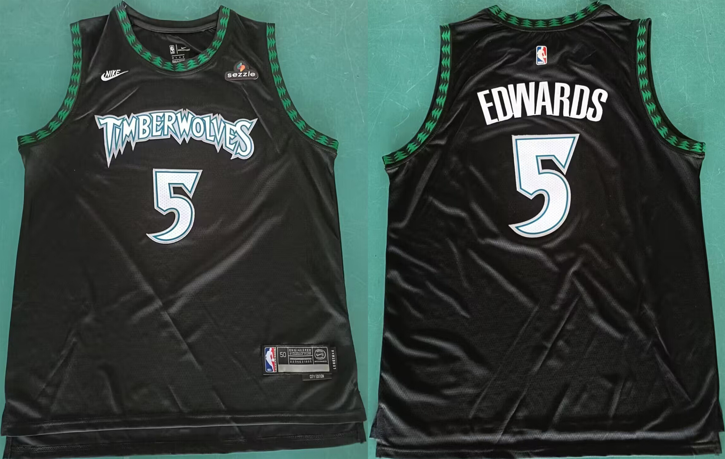 Men's Minnesota Timberwolves #5 Anthony Edwards #5 Anthony Edwards Anthony Edwards Black 2025 Classic Edition Stitched jersey