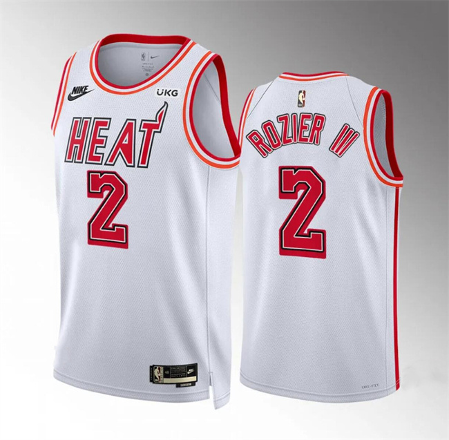 Men's Miami Heat #2 Terry Rozier III White Classic Edition Stitched Basketball Jersey Men's Miami Heat #2 Terry Rozier III White Classic Edition Stitched Basketball Jersey