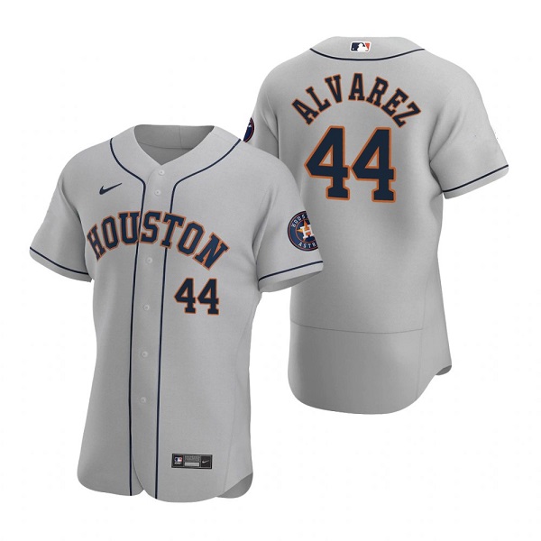Men's Houston Astros #44 Yordan Alvarez Gray Flex Base Stitched Jersey Men's Houston Astros #44 Yordan Alvarez Gray Flex Base Stitched Jersey