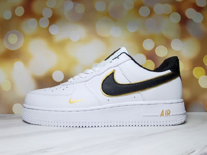 Men's Air Force 1 Low White/Black Shoes 0213