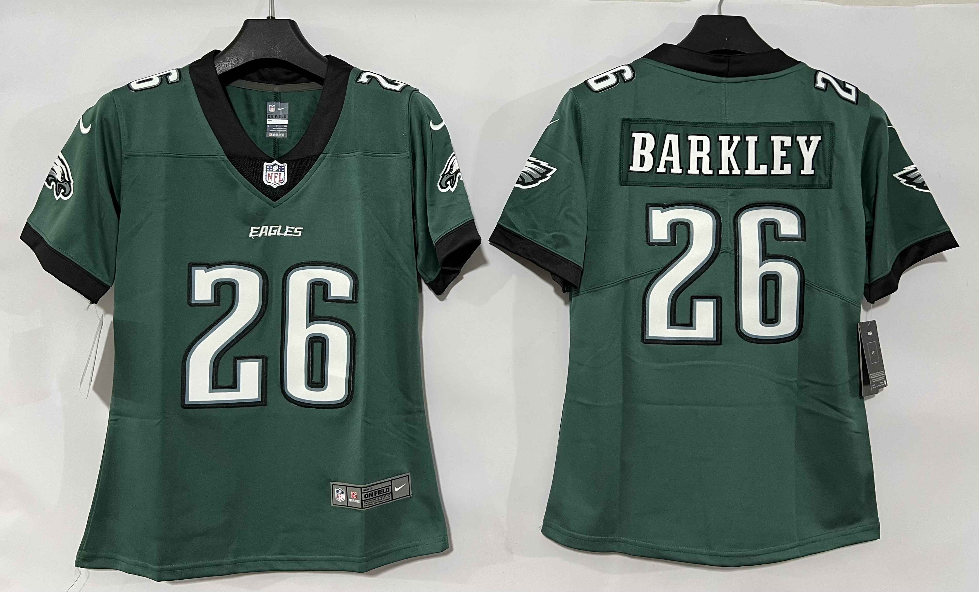 Women's Philadelphia Eagles #26 Saquon Barkley Green New Vapor Untouchable Limited Stitched Football Jersey(Run Small) Women's Philadelphia Eagles #26 Saquon Barkley Green New Vapor Untouchable Limited Stitched Football Jersey(Run Small)