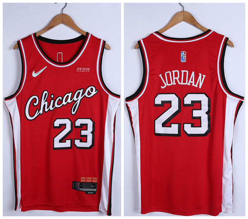 Men's Chicago Bulls #23 Michael Jordan 75th Anniversary Red Edition Swingman Stitched Basketball Jersey Men's Chicago Bulls #23 Michael Jordan 75th Anniversary Red Edition Swingman Stitched Basketball Jersey