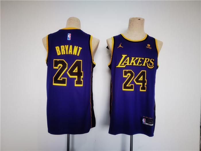 Men's Los Angeles Lakers #24 Kobe Bryant Purple Stitched Basketball Jersey Men's Los Angeles Lakers #24 Kobe Bryant Purple Stitched Basketball Jersey