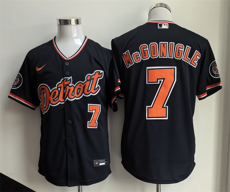 Youth Detroit Tigers #7 Kevin McGonigle Black 2026 Alternate Vapor Premier Limited Stitched Baseball Jersey