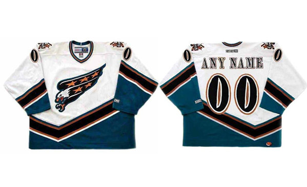 Men's Washington Capitals Custom 1990'S Throwback Stitched Jersey