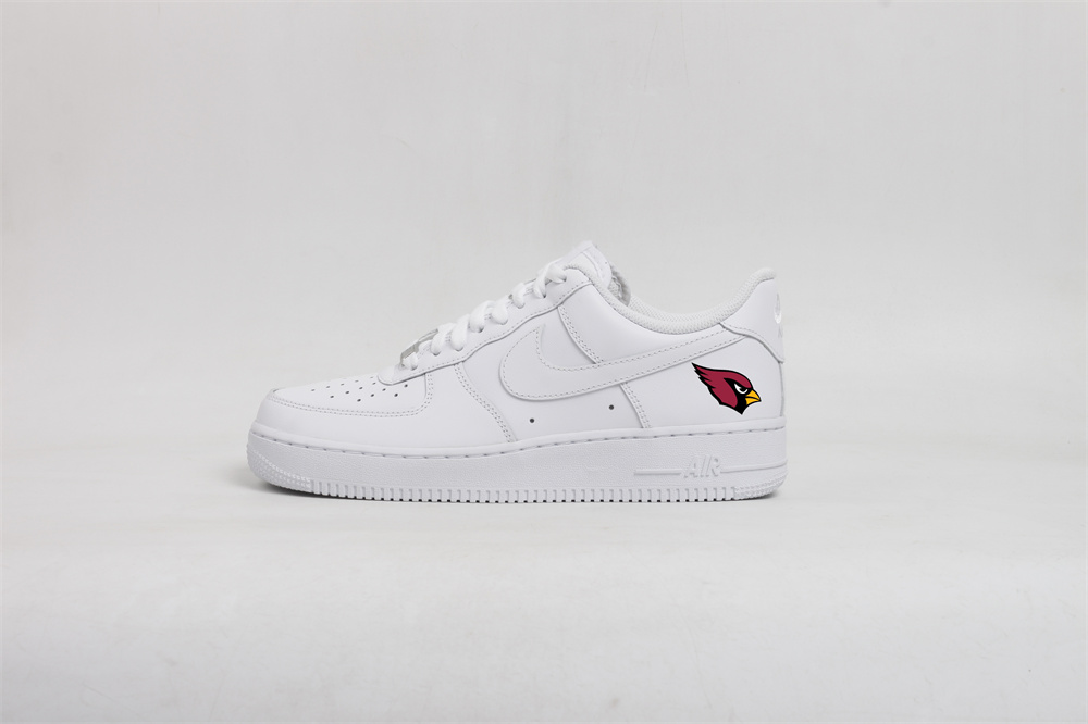 Men's Arizona Cardinals Air Force 1 Low White Shoes 001 Men's Arizona Cardinals Air Force 1 Low White Shoes 001