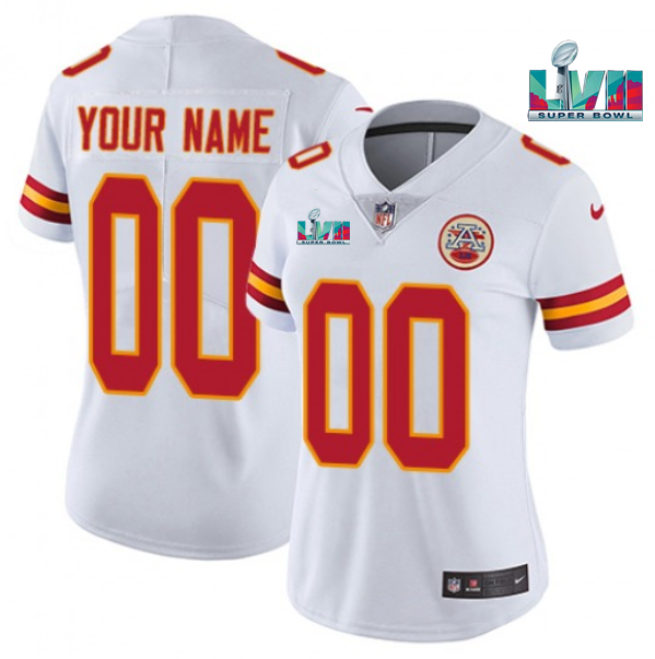Youth Kansas City Chiefs ACTIVE PLAYER Custom White Super Bowl LVII Patch Vapor Limited Stitched Jersey Youth Kansas City Chiefs ACTIVE PLAYER Custom White Super Bowl LVII Patch Vapor Limited Stitched Jersey