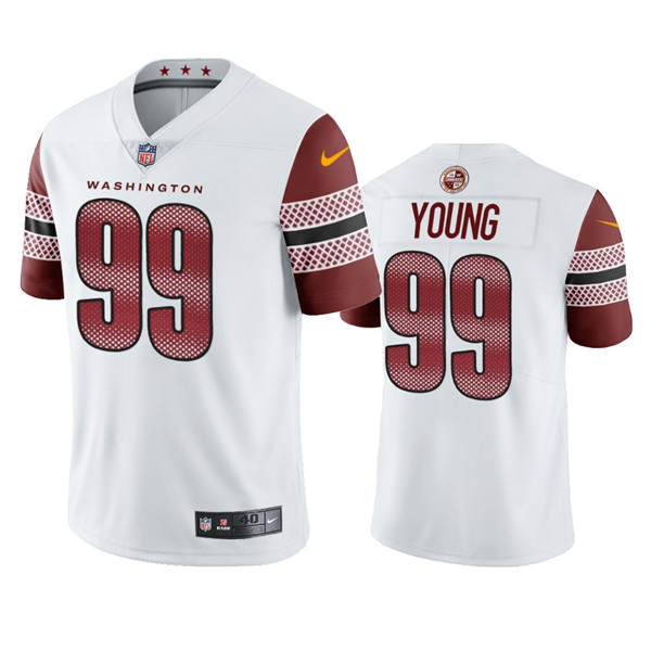 Men's Washington Commanders #99 Chase Young White Vapor Untouchable Stitched Football Jersey Men's Washington Commanders #99 Chase Young White Vapor Untouchable Stitched Football Jersey