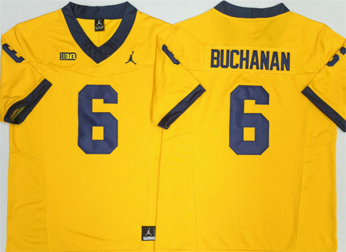 Men's Michigan Wolverines #6 JJ BUCHANAN Yellow 2026 F.U.S.E. Stitched Jersey