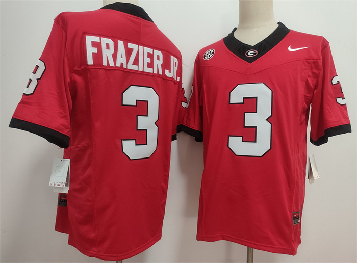 Men's Georgia Bulldogs #3 Nate Frazier Red 2026 F.U.S.E. Stitched Jersey