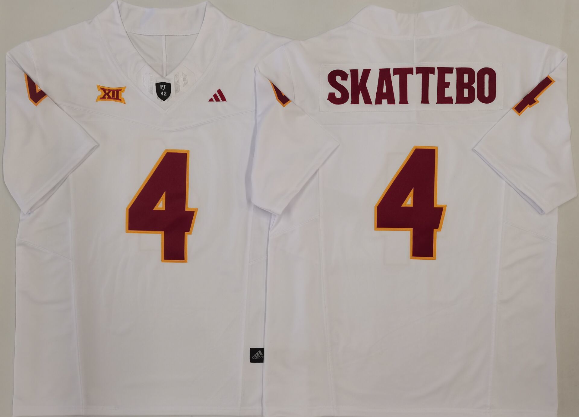 Men's Arizona State Sun Devils #4 Cam Skattebo White 2024 F.U.S.E. Vapor Limited Stitched Jersey