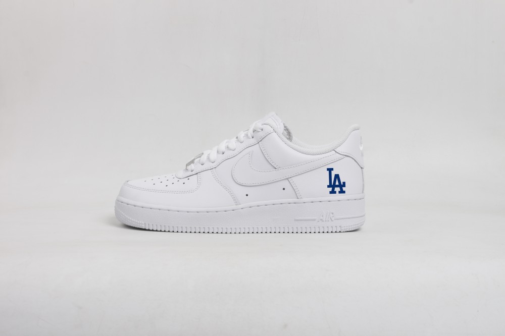 Men's Los Angeles Dodgers Air Force 1 Low White Shoes 001 Men's Los Angeles Dodgers Air Force 1 Low White Shoes 001