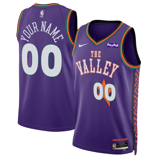 Men's Phoenix Suns Active Player Custom Purple 2024/25 City Edition Stitched Basketball Jersey Men's Phoenix Suns Active Player Custom Purple 2024/25 City Edition Stitched Basketball Jersey