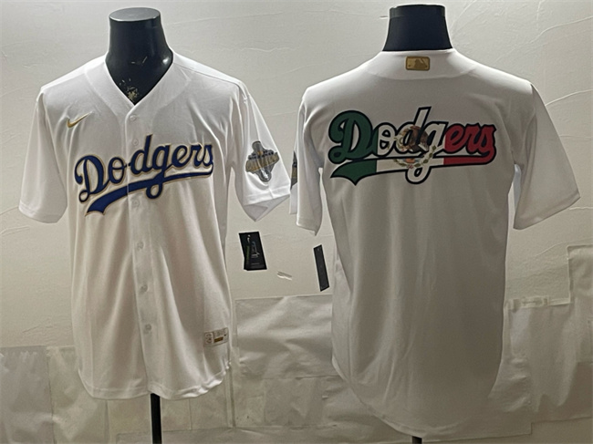 Men's Los Angeles Dodgers Team Big Logo White 2026 Gold Collection Stadium Stitched Baseball Jersey Men's Los Angeles Dodgers Team Big Logo White 2026 Gold Collection Stadium Stitched Baseball Jersey