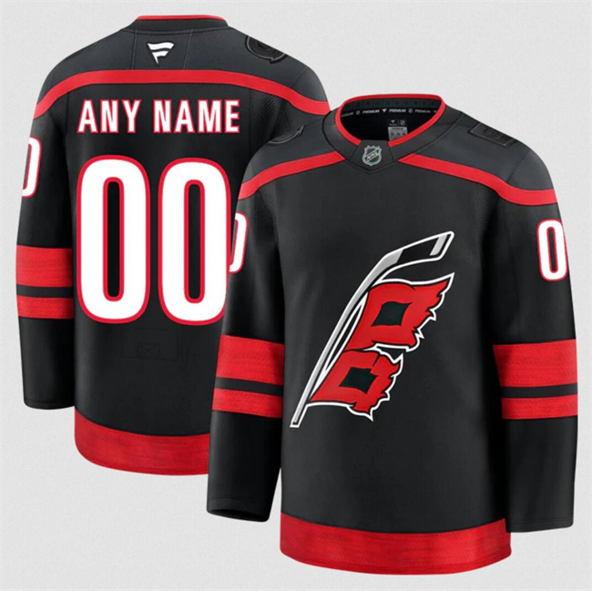Men's Carolina Hurricanes Active Player Custom Black 2024-25 Home Stitched Hockey Jersey Men's Carolina Hurricanes Active Player Custom Black 2024-25 Home Stitched Hockey Jersey