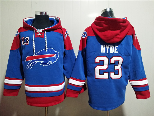 Men's Buffalo Bills #23 Micah Hyde Red/Blue Ageless Must-Have Lace-Up Pullover Hoodie Men's Buffalo Bills #23 Micah Hyde Red/Blue Ageless Must-Have Lace-Up Pullover Hoodie