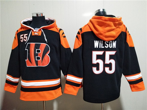 Men's Cincinnati Bengals #55 Logan Wilson Orange/Black Ageless Must-Have Lace-Up Pullover Hoodie Men's Cincinnati Bengals #55 Logan Wilson Orange/Black Ageless Must-Have Lace-Up Pullover Hoodie