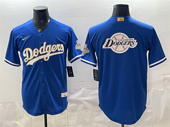 Men's Los Angeles Dodgers Team Big Logo Royal 2026 Alternate Gold Collection Stadium Stitched Baseball Jersey Men's Los Angeles Dodgers Team Big Logo Royal 2026 Alternate Gold Collection Stadium Stitched Baseball Jersey