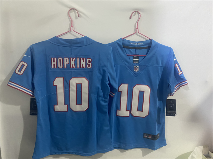 Youth Tennessee Titans #10 DeAndre Hopkins Blue Throwback Vapor Limited Stitched Football Jersey Youth Tennessee Titans #10 DeAndre Hopkins Blue Throwback Vapor Limited Stitched Football Jersey