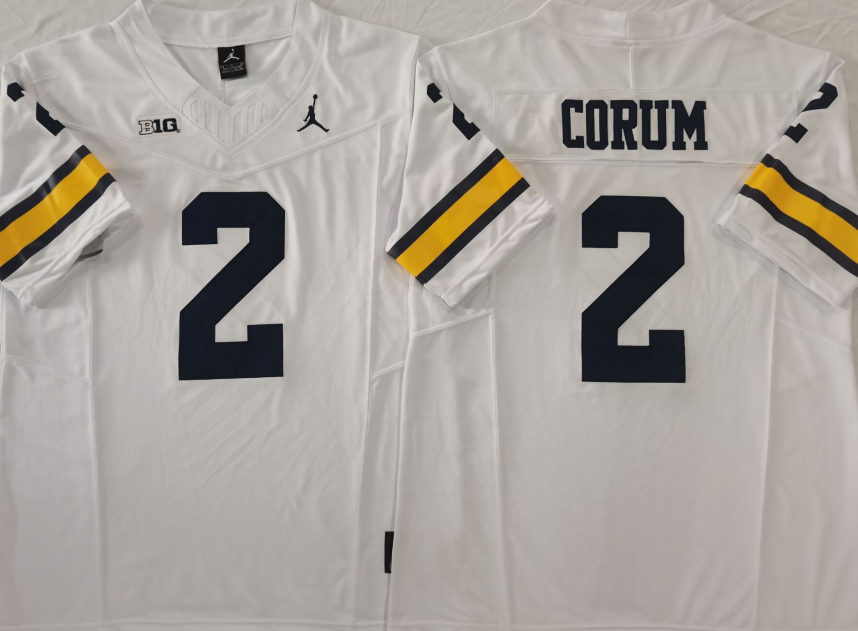 Men's Michigan Wolverines #2 Blake Corum 2023 F.U.S.E. White Stitched Jersey Men's Michigan Wolverines #2 Blake Corum 2023 F.U.S.E. White Stitched Jersey