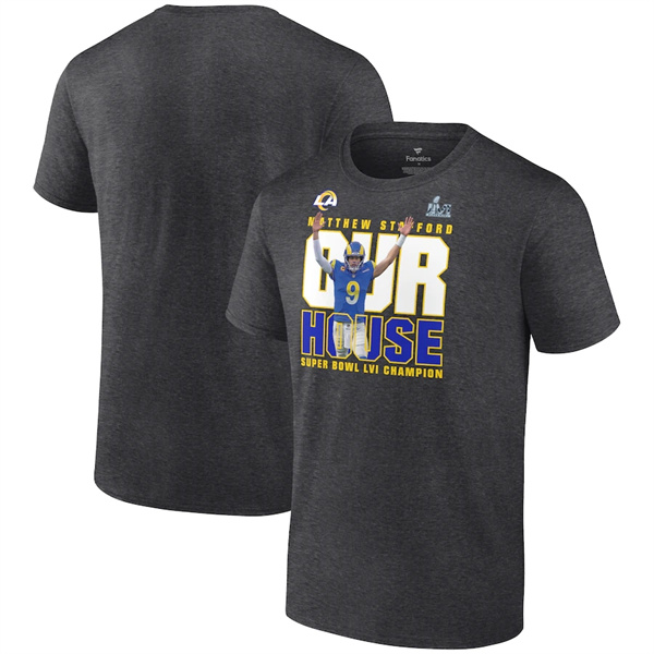 Men's Los Angeles Rams 2022 Black Super Bowl LVI Champions T-Shirt Men's Los Angeles Rams 2022 Black Super Bowl LVI Champions T-Shirt