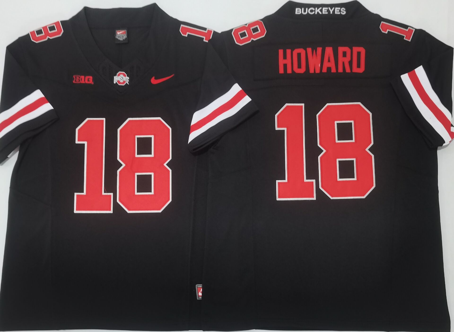 Men's Ohio State Buckeyes #18 Will Howard Black 2025 F.U.S.E. Limited Stitched Jersey Men's Ohio State Buckeyes #18 Will Howard Black 2025 F.U.S.E. Limited Stitched Jersey