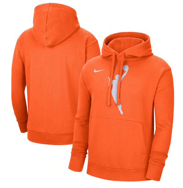 Women Blank Orange Pullover Hoodie