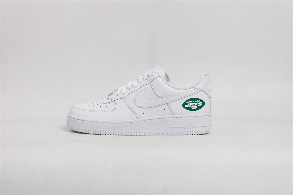 Men's New York Jets Air Force 1 Low White Shoes 001 Men's New York Jets Air Force 1 Low White Shoes 001