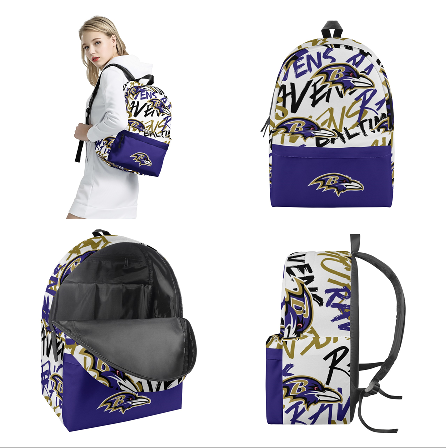 Baltimore Ravens All Over Print  Polyester Backpack 001