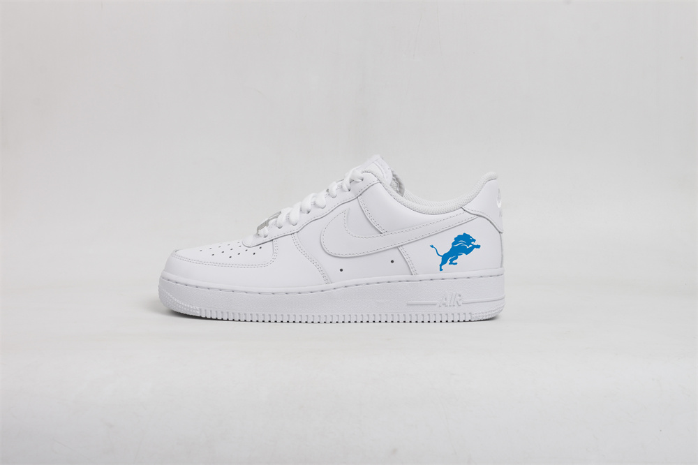Men's Detroit Lions Air Force 1 Low White Shoes 001 Men's Detroit Lions Air Force 1 Low White Shoes 001