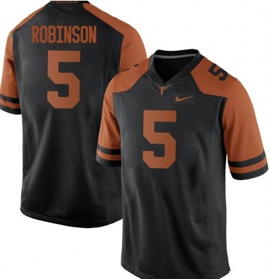Men's Texas Longhorns #5 Bijan Robinson Black Brown Stitched Jersey Men's Texas Longhorns #5 Bijan Robinson Black Brown Stitched Jersey