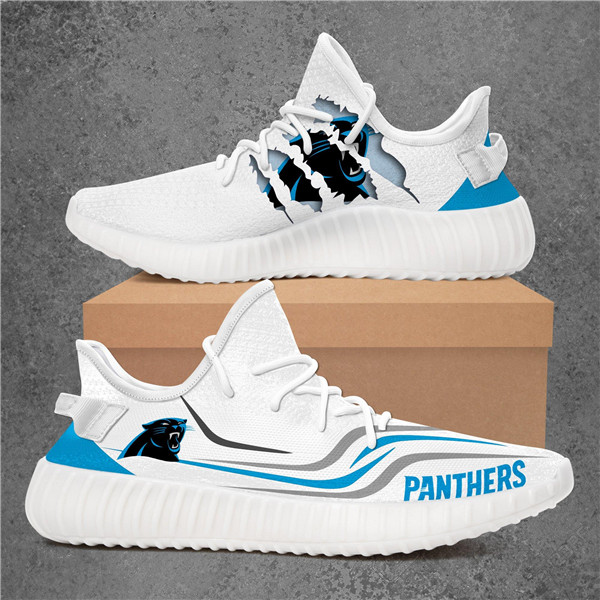 Women's Carolina Panthers Mesh Knit Sneakers/Shoes 0010 Women's Carolina Panthers Mesh Knit Sneakers/Shoes 0010