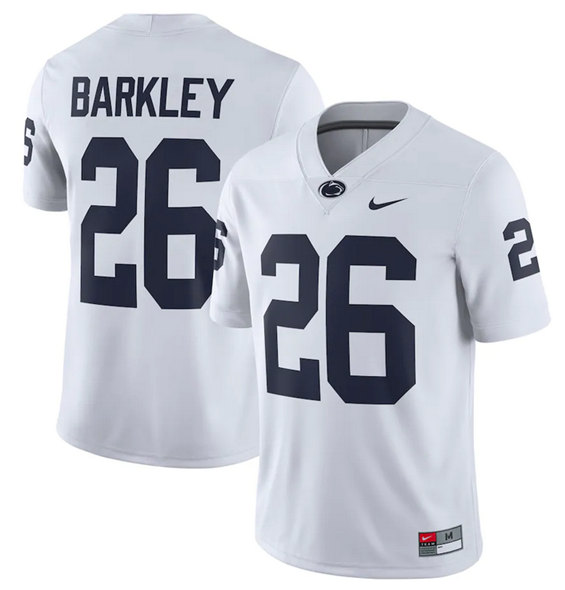 Youth Penn State Nittany Lions #26 Saquon Barkley White Stitched Jersey