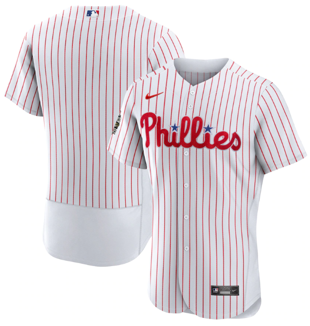 Men's Philadelphia Phillies Blank White 2022 World Series Flex Base Stitched Baseball Jersey Men's Philadelphia Phillies Blank White 2022 World Series Flex Base Stitched Baseball Jersey