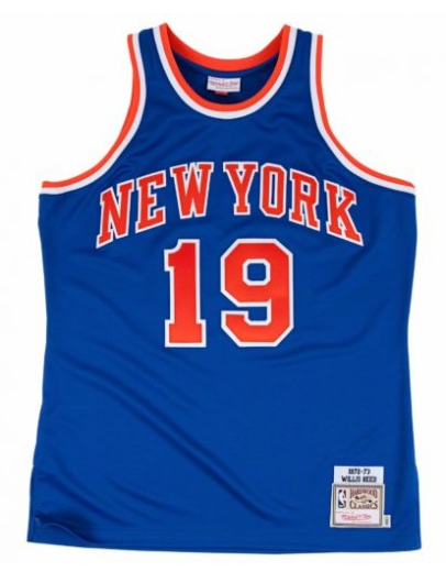 Men's New Yok Knicks #19 Willis Reed 1972-73 Blue Throwback Stitched Jersey Men's New Yok Knicks #19 Willis Reed 1972-73 Blue Throwback Stitched Jersey